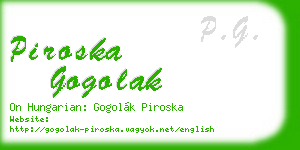piroska gogolak business card