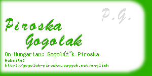piroska gogolak business card